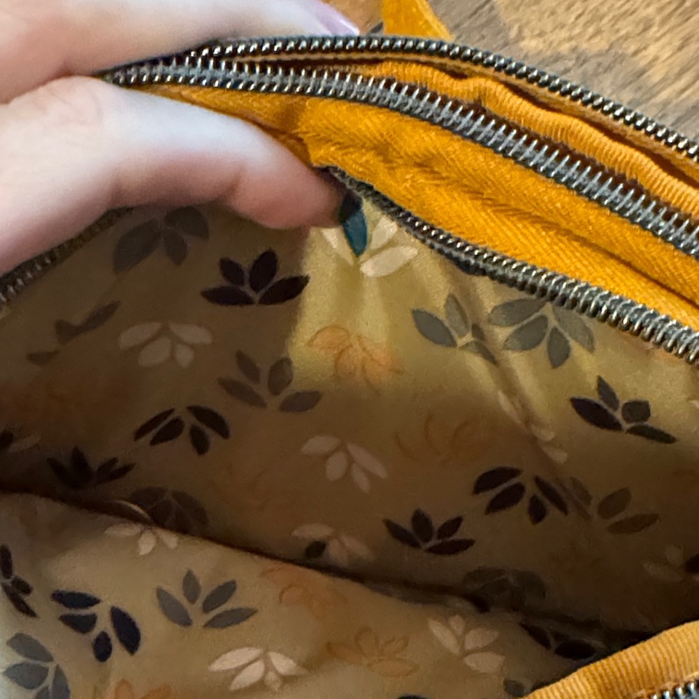 Lug Quilted Crossbody Bag in Mustard Yellow - Picture 4 of 5